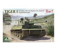 Modellino Char Sd.kfz.181 Pz.kfw.vi.ausf.e Tiger I Sperimentale Project 3 IN 1 T