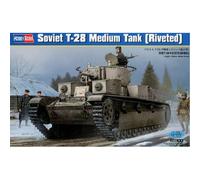 Modellino Char Soviet T-28 Medium Tank (Rivettati) HOBBY BOSS 83853 1/35ème