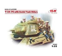 Modellino Char T-34-76 Con Soviet Tank Riders ICM 35368 1/35ème Per
