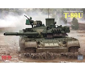 Modellino Char T-80u Russian Mano Battle Tank RYE FIELD MODEL 5105 1:3 5