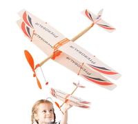 Modellino di aereo con elastico | Modelli vintage a doppio piano per bambini | Giocattoli educativi per costruire, imparare e giocare | Sviluppo divertente delle capacità motorie per bambini e ragazzi