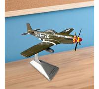 Modellino di aereo da caccia P51D in scala 1:72, realistico, con base per