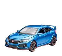 Modellino di auto in lega 1:32 For Honda Civic TYPE-R Modello Di Auto Pressofusa Modello In Metallo Con Suono E Luce Modello Di Auto Da Collezione Modellini da collezione(Blue with box)