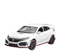 Modellino di auto in lega 1:32 For Honda Civic TYPE-R Modello Di Auto Pressofusa Modello In Metallo Con Suono E Luce Modello Di Auto Da Collezione Modellini da collezione(White with box)