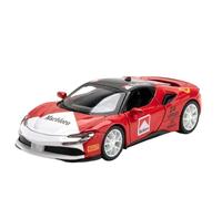 Modellino di auto in lega 1:32 For Modello Auto Lega Ferrari SF90 Pressofusione Alta Simulazione Suono Luce Modello Veicolo A Trazione Posteriore Modellini da collezione