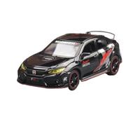 Modellino di auto in lega Modello In Miniatura Pressofuso In Scala 1:32 For Honda Civic Type R Con Porta Posteriore Scorrevole Apribile, Suono E Luce Modellini da collezione(Type R Black WRC)