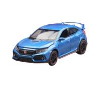 Modellino di auto in lega Modello In Miniatura Pressofuso In Scala 1:32 For Honda Civic Type R Con Porta Posteriore Scorrevole Apribile, Suono E Luce Modellini da collezione(Type R Blue)
