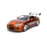 Modellino di auto pressofuso compatibile con Fast & Furious 25th Anniversary Edition 1:24 Brian's Toyota Supra in colore spazzolato di Jada