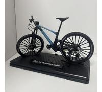 Modellino di mountain bike in metallo, scala 1:8, con supporto per display, mini downhill MTB replica con sospensione e trasmissione a catena, decorazione da collezione per gli appassionati di