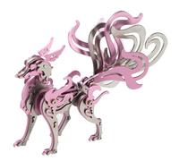 Modellino di puzzle in metallo 3D "Volpe a nove code", combina elementi meccanici con la mitica volpe a nove code, modello fantasioso per collezionisti e hobbisti