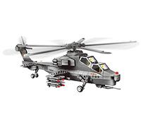 Modellino di WZ-10. Modello di Elicottero d'attacco da assemblare con Blocchi. Aeromodellismo 1:38.