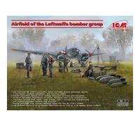 Modellino Diorama Aeroporto Del Gruppo Bombardieri Luftwaffe |ICM|DS4805| 1:48