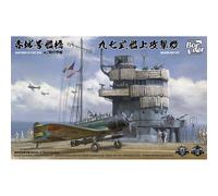 Modellino Diorama Akagi Bridge W/ Flight Deck And Nakajima B5n2 Kate Combo Bordo