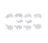 Modellino Ferroviario Pecora 1:87 Scala 10pz Bianco | Perfetto per layout ferroviari, modelli di costruzione, progetti scolastici, case delle bambole in miniatura