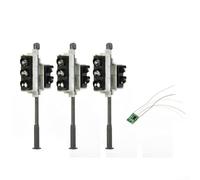 Modellino ferroviario semaforo OO Gauge 1:72 Scala 3 Segnali di attraversamento pedonale Luci a LED per layout del treno Scenario Costruzione Diorama Accessori Paesaggio in miniatura