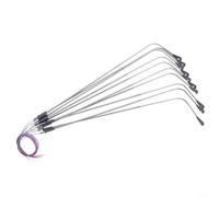 Modellino ferroviario treno lampione, 10Pcs HO scala modello ferroviario lampada LED Post Luce stradale testa singola 1:50 per il layout della costruzione del treno