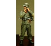 Modellino figure in resina 1/35 kit soldato tedesco mitragliatrice fanteria...