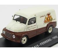 MODELLINO FURGONE STATICO FIAT 615 VAN FERRERO 1952 IVORY BROWN SCALA 1/43