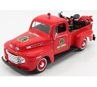 MODELLINO FURGONE STATICO MAISTO FORD F-1 PICK-UP CUSTOM HARLEY 1948 + MOTO 1/24