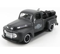 MODELLINO FURGONE STATICO MAISTO FORD F-1 PICK-UP CUSTOM HARLEY 1948 + MOTO 1/24