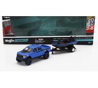 MODELLINO FURGONE STATICO MAISTO FORD F150 SVT RAPTOR CARRELLO BARCA 2021 1/64