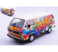MODELLINO FURGONE STATICO MOTORMAX VW TYPE 2 T3 GRAFFITI VAN SCALA 1/24