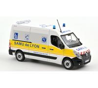 MODELLINO FURGONE STATICO NOREV RENAULT MASTER 2014 SAMU DE LYON SCALA 1:43