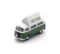 MODELLINO FURGONE STATICO SCHUCO VW T2 CAMPING BUS VERDE DIECAST SCALA 1/87