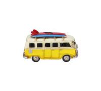 Modellino in latta di un Bus per surfisti colore giallo versione piccola 17 cm