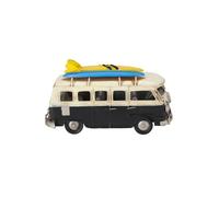 Modellino in latta di un Bus per surfisti colore nero versione piccola 17 cm
