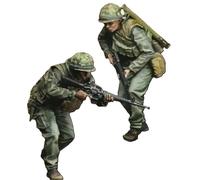 Modellino in resina 1/35 kit guerra del Vietnam due soldati statunitensi...