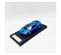 Modellino In Resina Ferrari F8 Tributo 1/43 Auto Classica Souvenir Per Adulti Esposizione Statica Veicolo Da Collezione(Blue1)