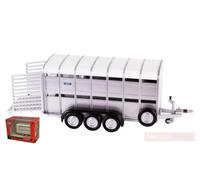 MODELLINO IN SCALA COMPATIBILE CON CARRO BESTIAME IFOR WILLIAMS LIVESTOCK TRAILER 1:32 BRITAINS LC40710