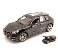 MODELLINO IN SCALA COMPATIBILE CON PORSCHE MACAN 2013 BLACK 1:24 BURAGO BU21077BK