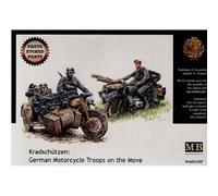 Modellino Kradschutzen: Tedesco Motorcycle Troops On The Move Master Box 3548f 1