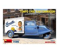 Modellino Macchina Tempo E400 Kastenwagen 3-wheel Consegna Box Track MiniArt