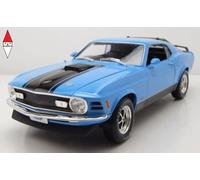 Maisto 31453B - Modellino Ford Mustang Mach 1 '70 ( Blu, Scala 1:18 ) Miniatura