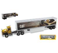 MODELLINO MEZZI CANTIERE DIECAST CAT CT660 W/CAT MURAL TRAILERS CAMION 1:50
