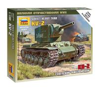 Modellino mezzi militari 1/100 kv - 2 heavy soviet tank zvezda 6202 scala 1:100