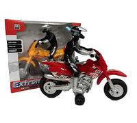 Modellino Moto Cross Moto Giocattolo Luci Suoni Reali e Musica con Movimento a Frizione con Pilota Motoveicolo per Bambini Motocicletta Gioco Dirt Bike Cross Modellino ,Colori Assortiti Colore Casuale