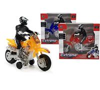 Modellino Moto Cross Moto Giocattolo Luci Suoni Reali e Musica con Movimento a Frizione con Pilota Motoveicolo per Bambini Motocicletta Gioco Dirt Bike Cross Modellino,Colori Assortiti Colore Casuale