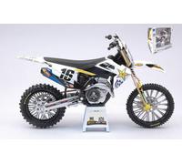 MODELLINO MOTO CROSS STATICO NEW RAY HUSQVARNA FC450 #16 ZACH OSBORNE SCALA 1:12
