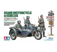 Modellino Moto Ks600 & Sidecar Zündapp TAMIYA 35384 1:3 5 Modellino Char Promo