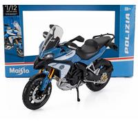 MODELLINO MOTO STATICO MAISTO DUCATI MULTISTRADA POLIZIA 2022 BLU SCALA 1/12
