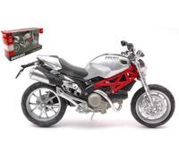 MODELLINO MOTO STATICO NEW RAY DUCATI NEW MONSTER 1100 SILVER SCALA 1:12