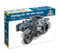 Modellino Moto Zundapp Ks 750 Con Sidecar ITALERI 7406 1/9ème Char Ballo