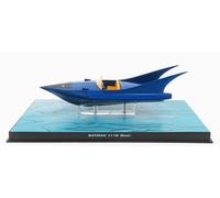 MODELLINO NAVE STATICO BATMAN BATMOBILE - BOAT BLU MET 1/43