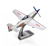 Modellino P-51 Mustang Argento Metallico Aereo da Caccia in Scala