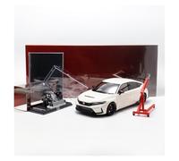 Modellino Realistico Auto 1:18 Per Honda Civic Type R FL5 Motorhelix Modello Di Auto Metallo Pressofuso Completamente Aperto Espositore Domestico(White)