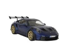 Modellino Realistico Auto 1:18 Per La Scala Porsche 911 992 GT3 RS NOREV 2022 Albero Della Pressa Lega Modello Miniatura Per Adulti Giocattolo Da Collezione Giocattolo(Blue 2)